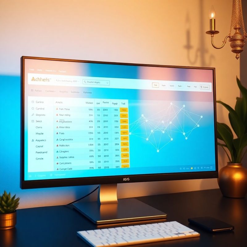 Ahrefs dashboard s analýzou zpětných odkazů a grafem propojených domén